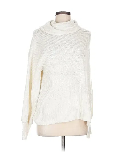 Pre-owned Assorted Brands Turtleneck Sweater In White
