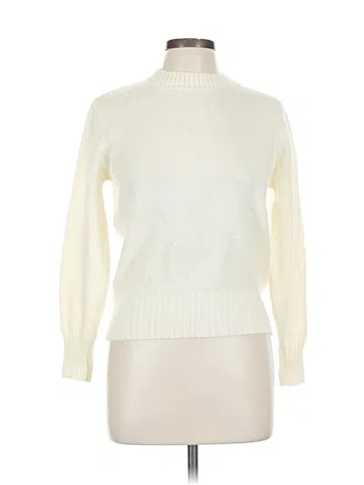 Pre-owned Assorted Brands Turtleneck Sweater In White