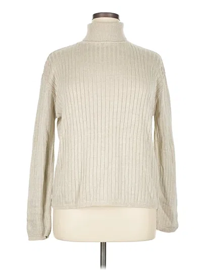 Pre-owned Assorted Brands Turtleneck Sweater In White