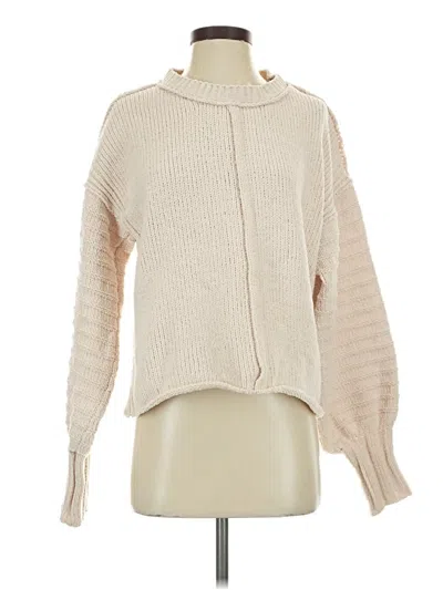 Pre-owned Assorted Brands Turtleneck Sweater In White