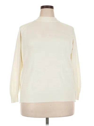 Pre-owned Assorted Brands Turtleneck Sweater In White