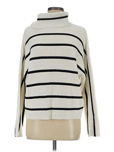 Pre-owned Assorted Brands Turtleneck Sweater In White