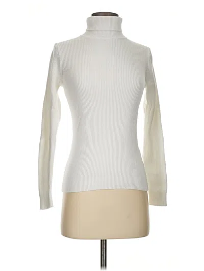 Pre-owned Assorted Brands Turtleneck Sweater In White
