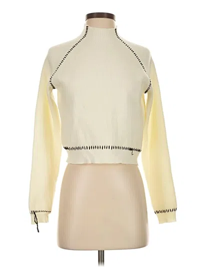 Pre-owned Assorted Brands Turtleneck Sweater In White