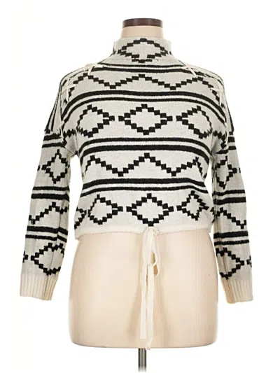 Pre-owned Assorted Brands Turtleneck Sweater In White