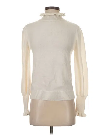 Pre-owned Assorted Brands Turtleneck Sweater In White