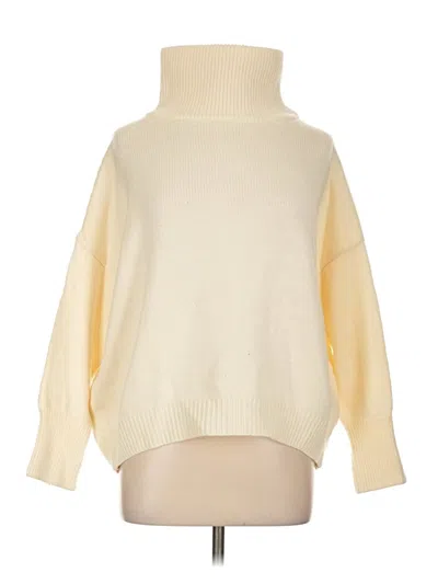 Pre-owned Assorted Brands Turtleneck Sweater In White