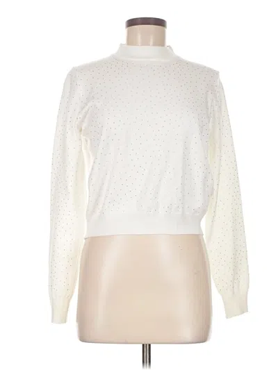 Pre-owned Assorted Brands Turtleneck Sweater In White