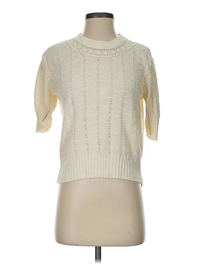 Pre-owned Assorted Brands Turtleneck Sweater In White