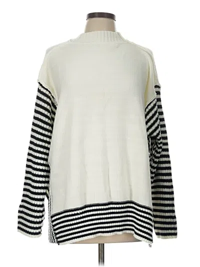 Pre-owned Assorted Brands Turtleneck Sweater In White