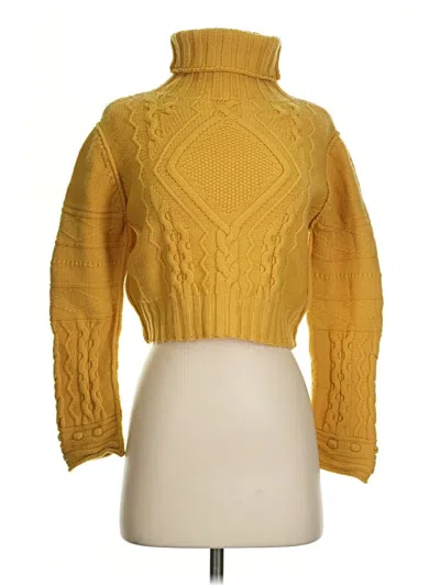 Pre-owned Assorted Brands Turtleneck Sweater In Yellow