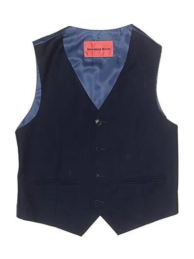 Pre-owned Assorted Brands Kids' Tuxedo Vest In Blue