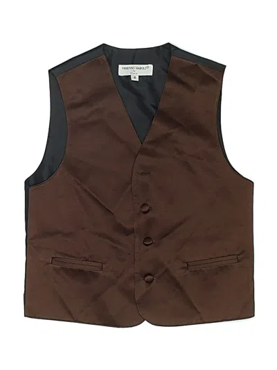 Pre-owned Assorted Brands Kids' Tuxedo Vest In Brown