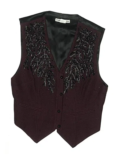 Pre-owned Assorted Brands Kids' Tuxedo Vest In Burgundy