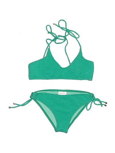 Pre-owned Assorted Brands Kids' Two Piece Swimsuit In Green