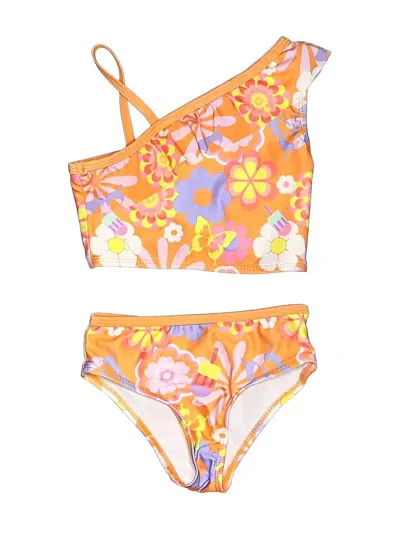 Pre-owned Assorted Brands Kids' Two Piece Swimsuit In Orange