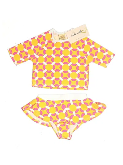 Pre-owned Assorted Brands Kids' Two Piece Swimsuit In Yellow