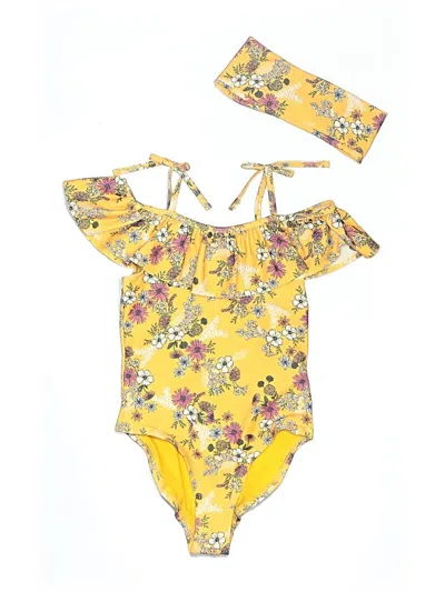 Pre-owned Assorted Brands Kids' Two Piece Swimsuit In Yellow