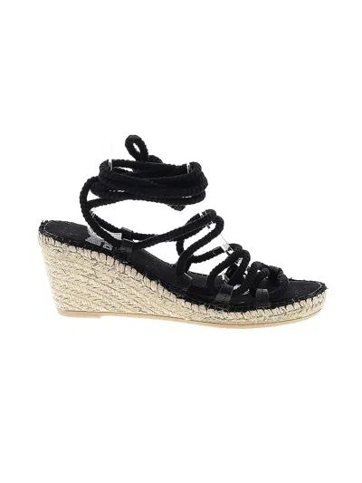 Pre-owned Assorted Brands Wedges In Black