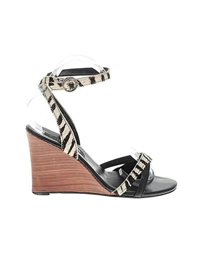 Pre-owned Assorted Brands Wedges In Black