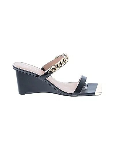 Pre-owned Assorted Brands Wedges In Black