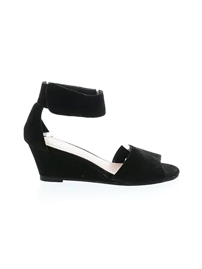 Pre-owned Assorted Brands Wedges In Black