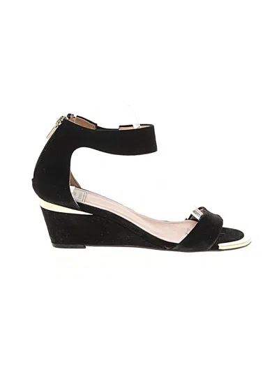 Pre-owned Assorted Brands Wedges In Black