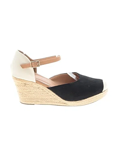 Pre-owned Assorted Brands Wedges In Black