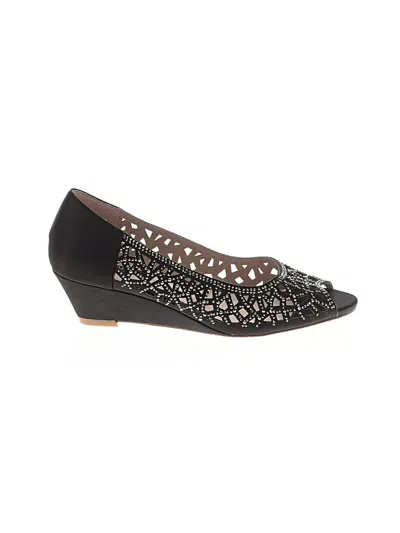 Pre-owned Assorted Brands Wedges In Black