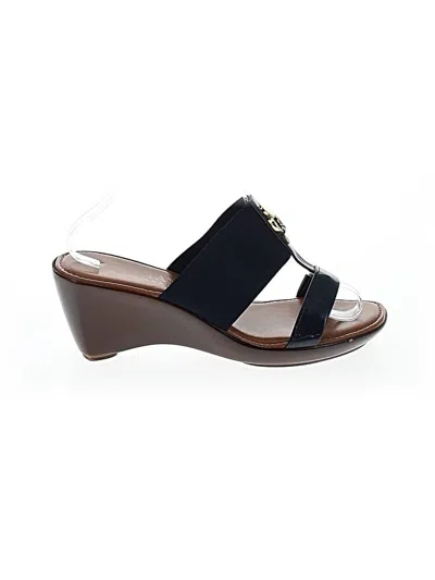 Pre-owned Assorted Brands Wedges In Black