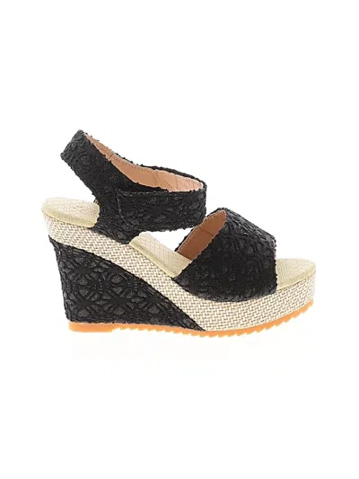 Pre-owned Assorted Brands Wedges In Black