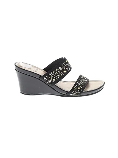 Pre-owned Assorted Brands Wedges In Black