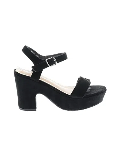 Pre-owned Assorted Brands Wedges In Black
