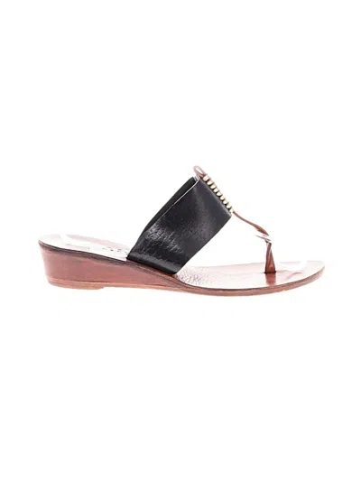 Pre-owned Assorted Brands Wedges In Black