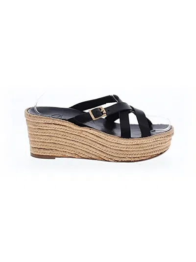 Pre-owned Assorted Brands Wedges In Black