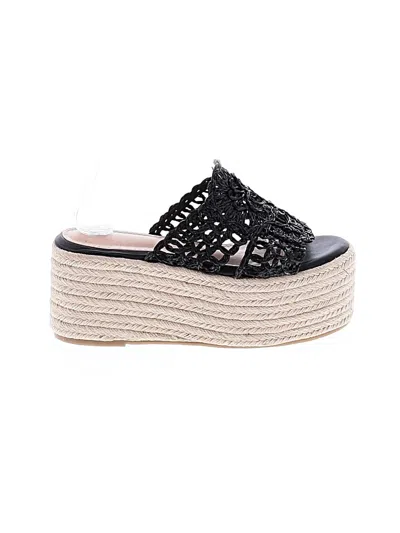 Pre-owned Assorted Brands Wedges In Black