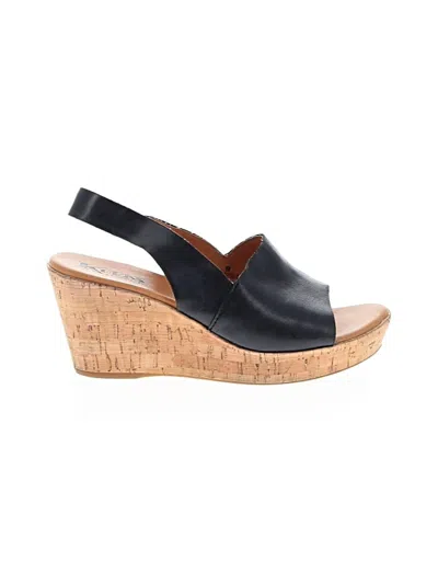 Pre-owned Assorted Brands Wedges In Black