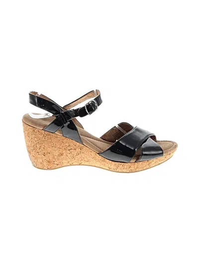Pre-owned Assorted Brands Wedges In Black