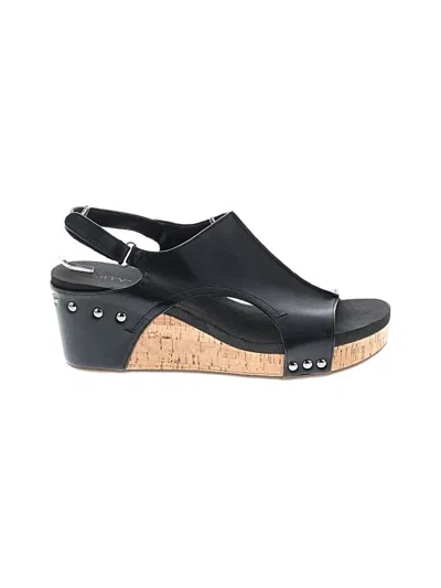 Pre-owned Assorted Brands Wedges In Black