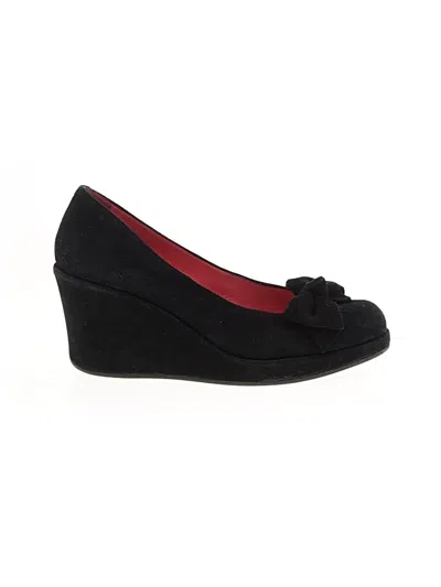 Pre-owned Assorted Brands Wedges In Black