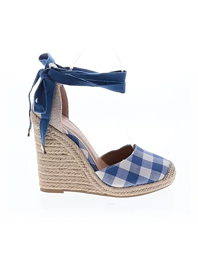 Pre-owned Assorted Brands Wedges In Blue