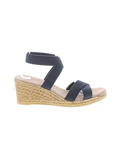 Pre-owned Assorted Brands Wedges In Blue