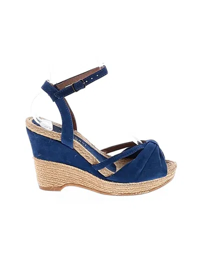 Pre-owned Assorted Brands Wedges In Blue