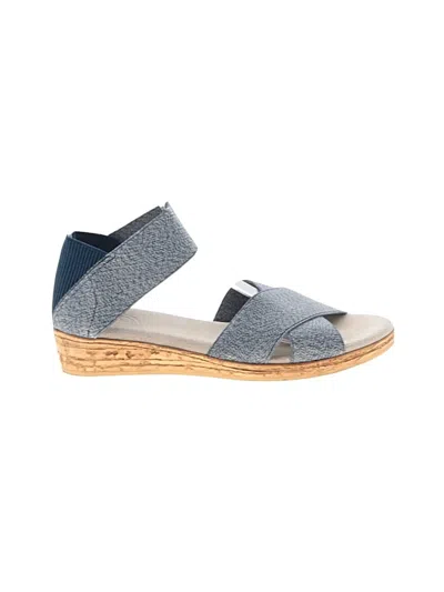 Pre-owned Assorted Brands Wedges In Blue