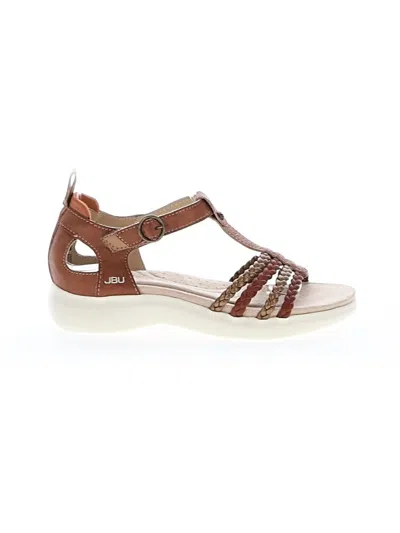 Pre-owned Assorted Brands Wedges In Brown