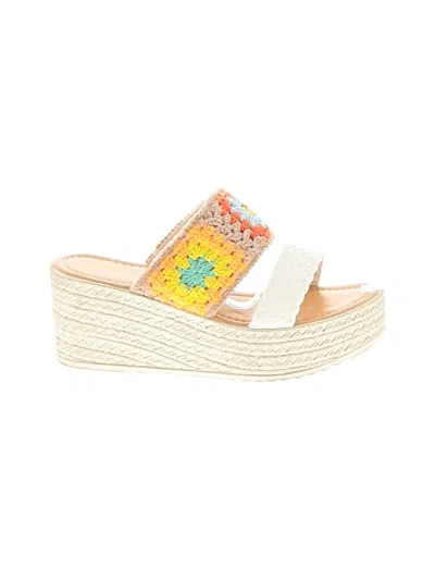 Pre-owned Assorted Brands Wedges In Brown