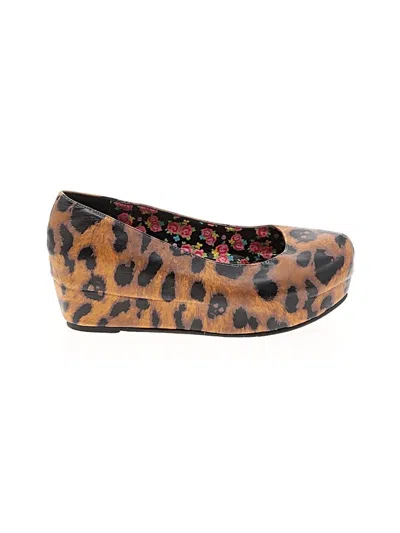 Pre-owned Assorted Brands Wedges In Brown