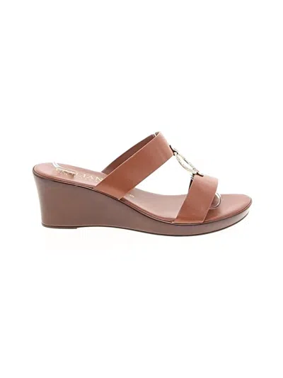 Pre-owned Assorted Brands Wedges In Brown