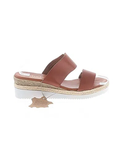 Pre-owned Assorted Brands Wedges In Brown