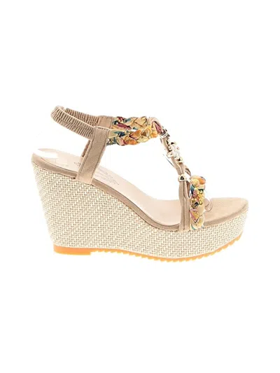 Pre-owned Assorted Brands Wedges In Gold